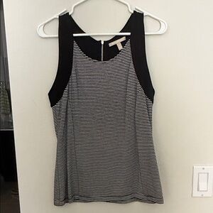Banana Republic Black and White Striped Tank Top